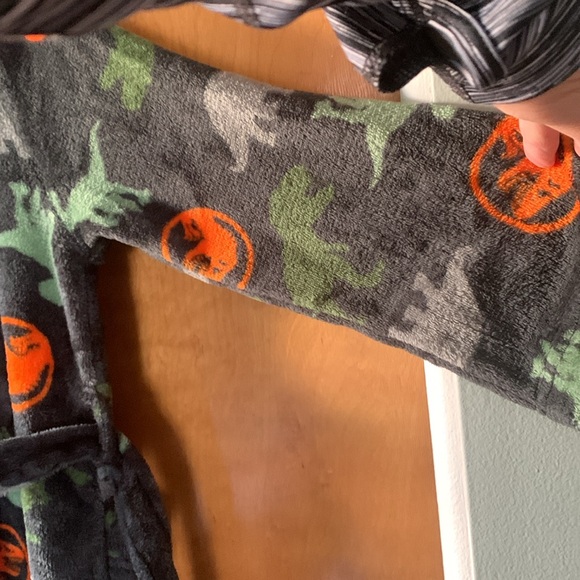 Jurassic World Dominion Fleece Robe Boys Size 8 Belt Dinosaur EUC Jurassic Park - Picture 8 of 13